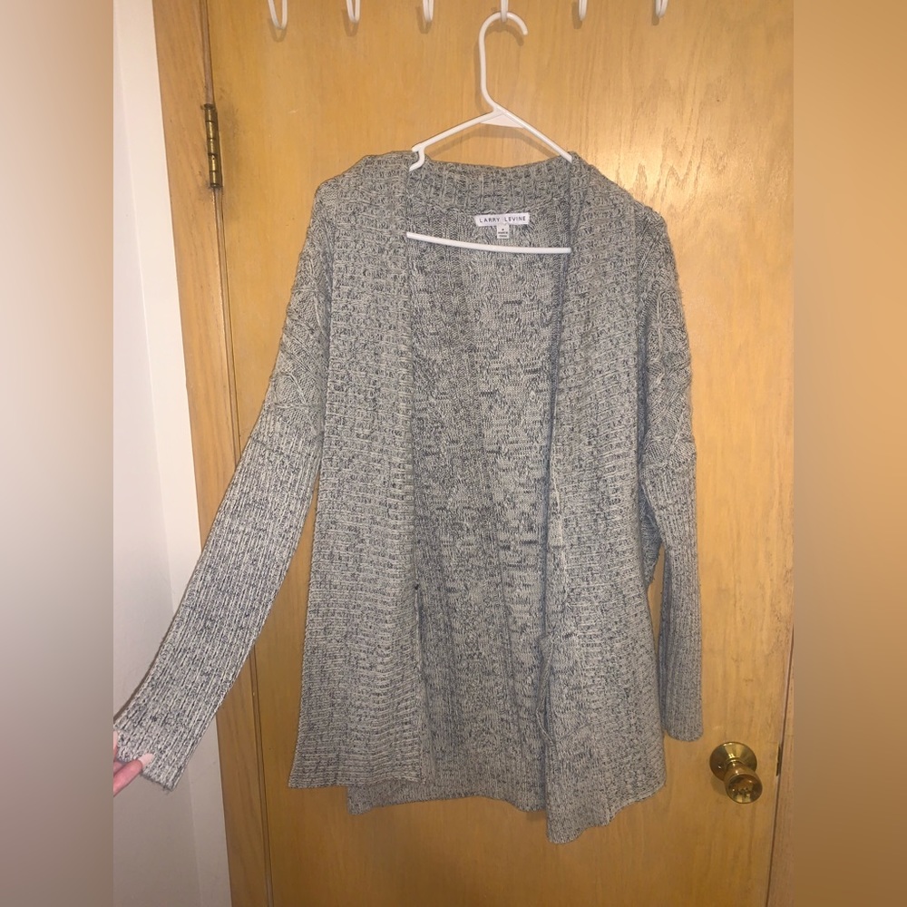 Gray, cozy cardigan!